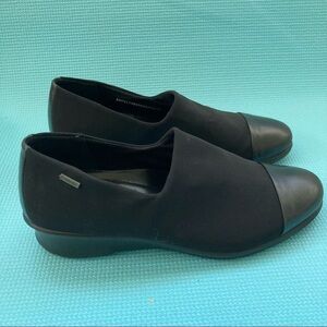 ECCO Leather & Nylon Gore-Tex slip on loafers Black  Eur 39 Approx.  8 US